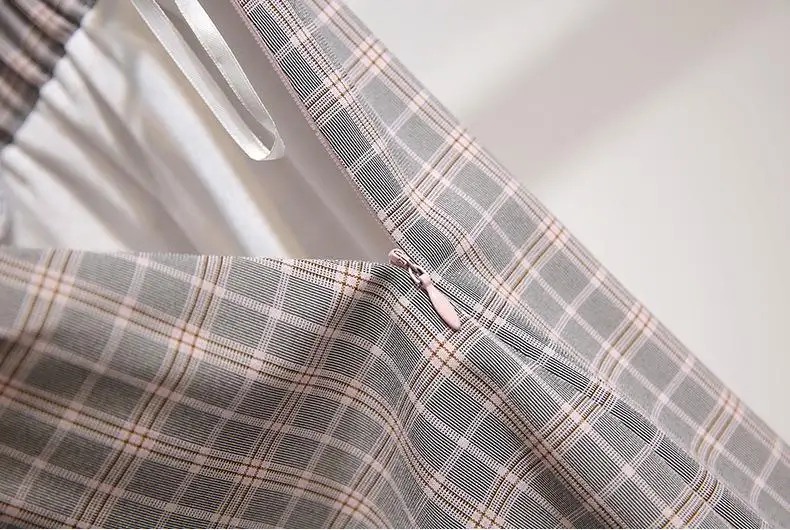 Woman Pink t shirt 2 pieces skirt sets summer elegant Korean pices women plaid casual two piece outfits girl |