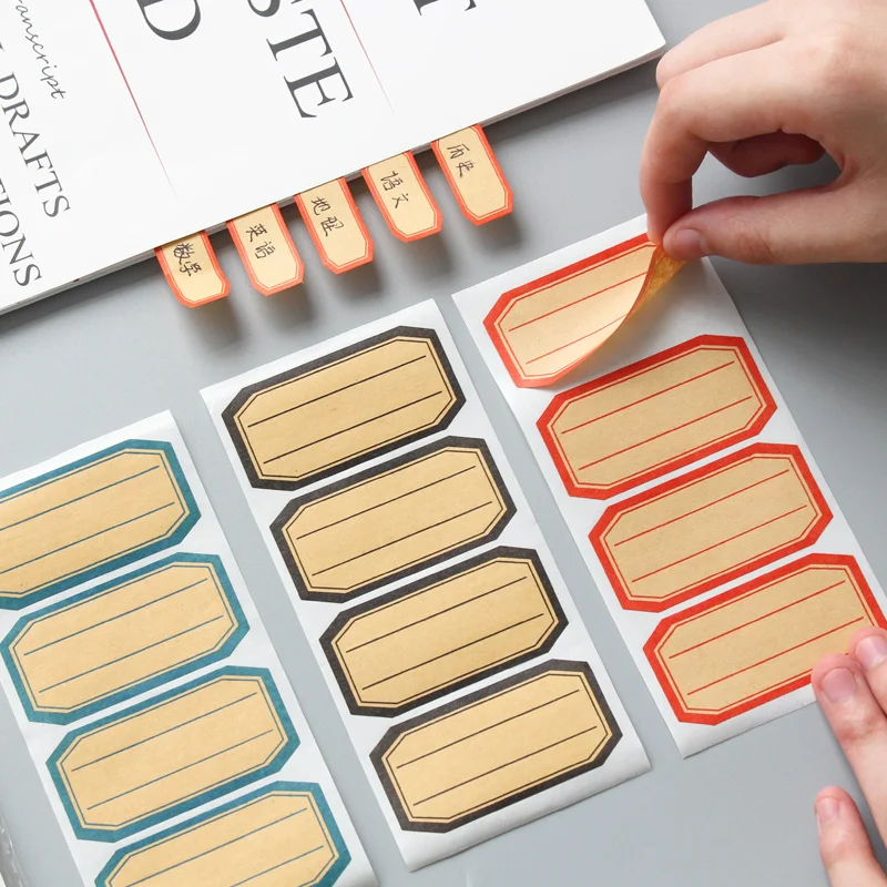 Имя примечание стикер s этикетка почерк рот крафт бумага клейкая наклейка номер