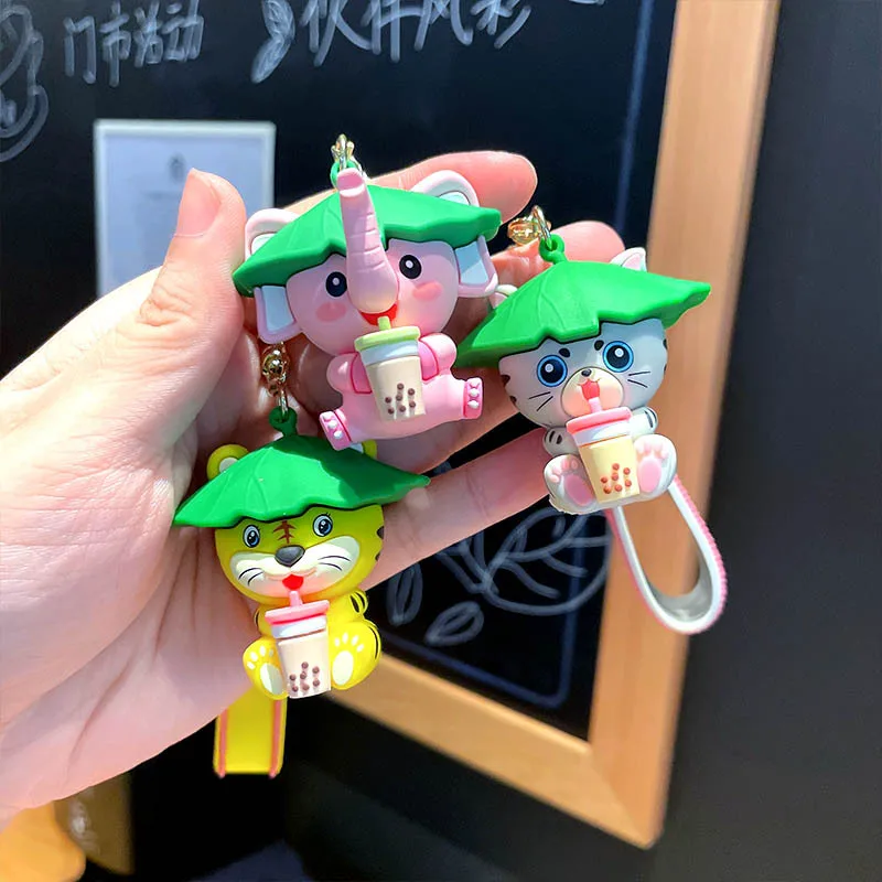 Креативный мультяшный мягкий брелок для ключей автомобиля в виде листика лотоса