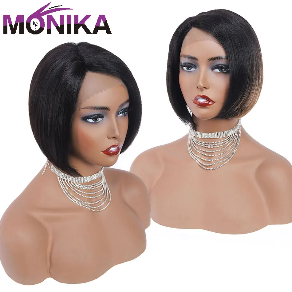 Monika женские парики Омбре короткие человеческие волосы парик # T1BS27 блонд Реми