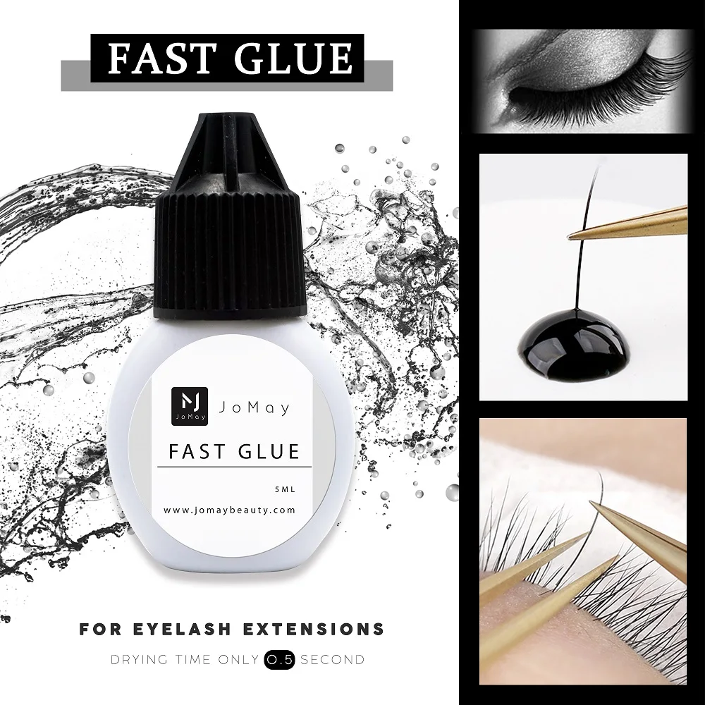 

5ml Eyelash Extension Glue 1 Seconds Fast Drying Eyelashes Glue Pro Lash Glue Black Adhesive Retention Long Last