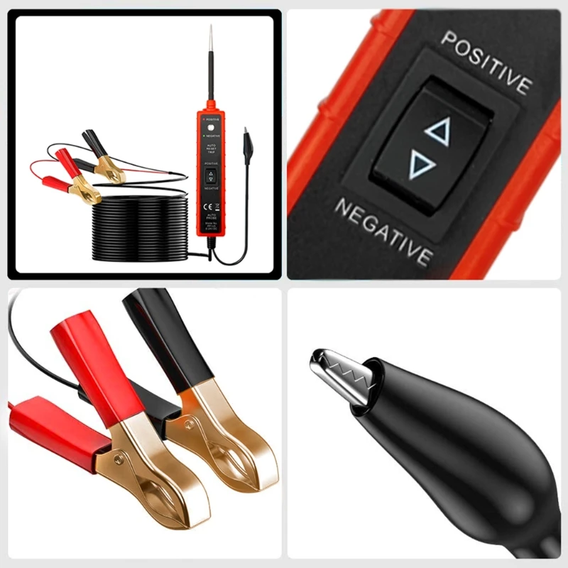 

Vehicle Power Circuit Electrical Tester Set 6-24V with Short-circuit Protection for Electrical System Testing Tool