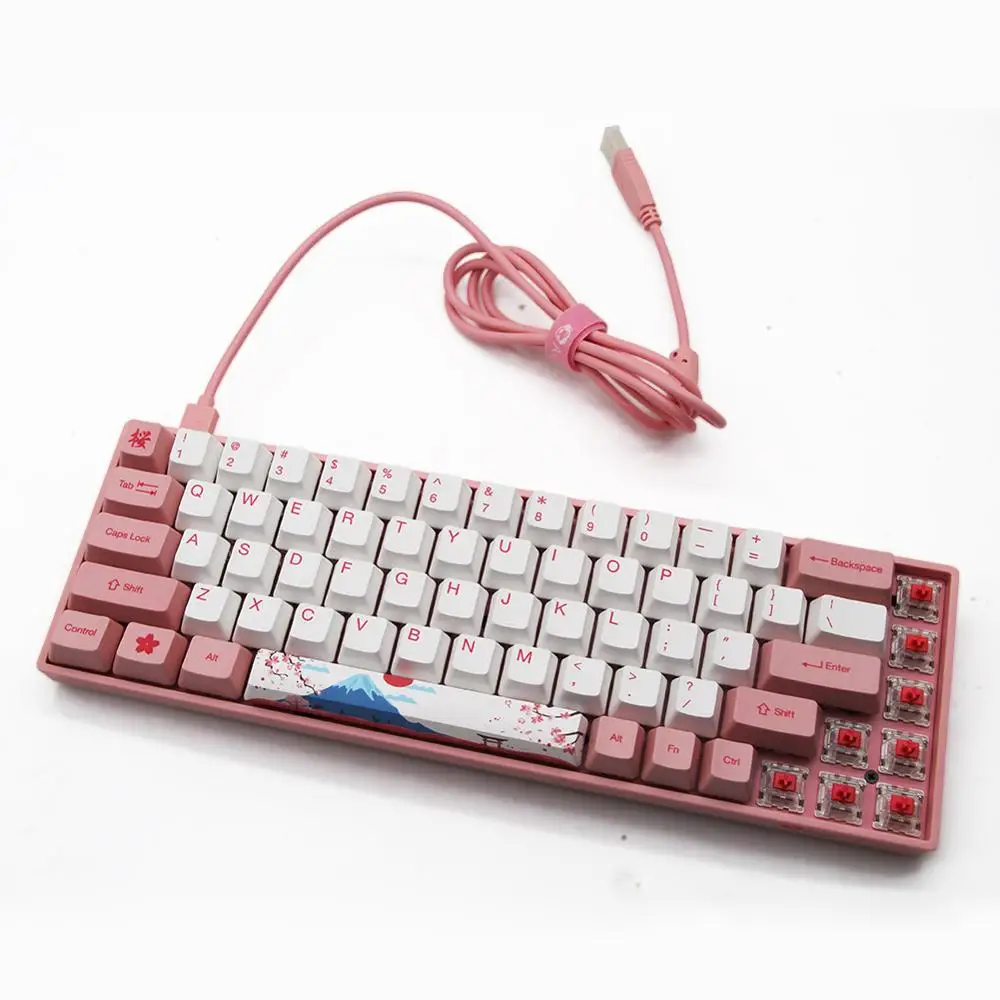 Механическая игровая клавиатура с 68 клавишами USB сублимационная Клавиатура Cherry MX