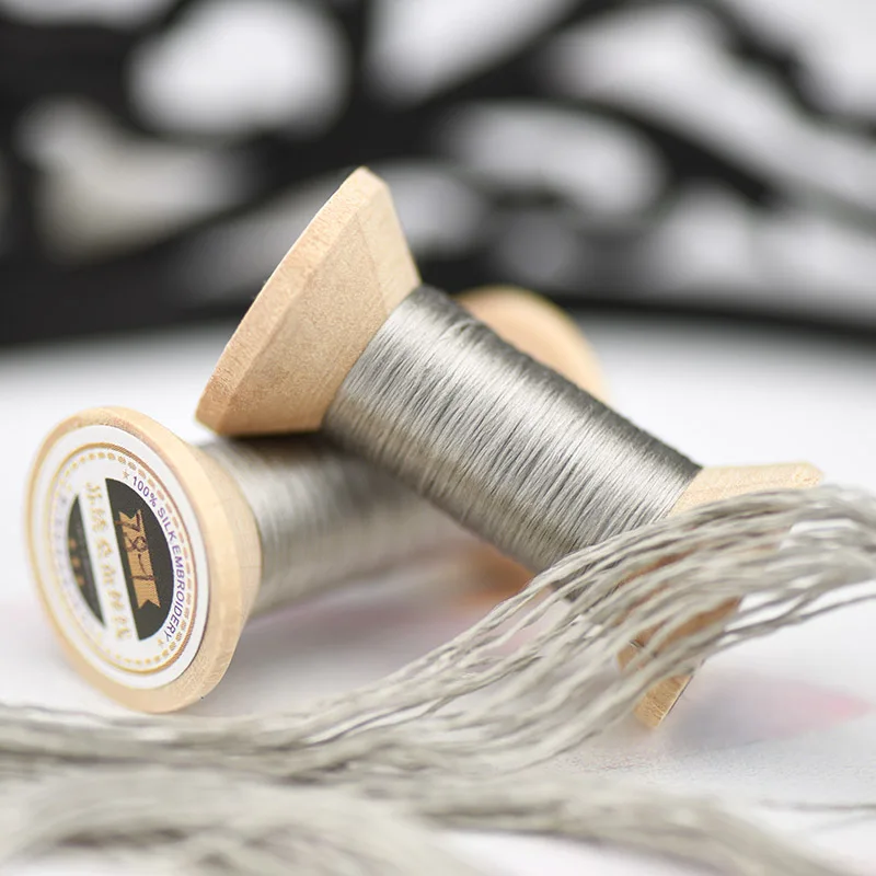 Leaden серая вышивка/практичная мини-катушка/Сучжоу вышивка нить/Сделай сам Обычная