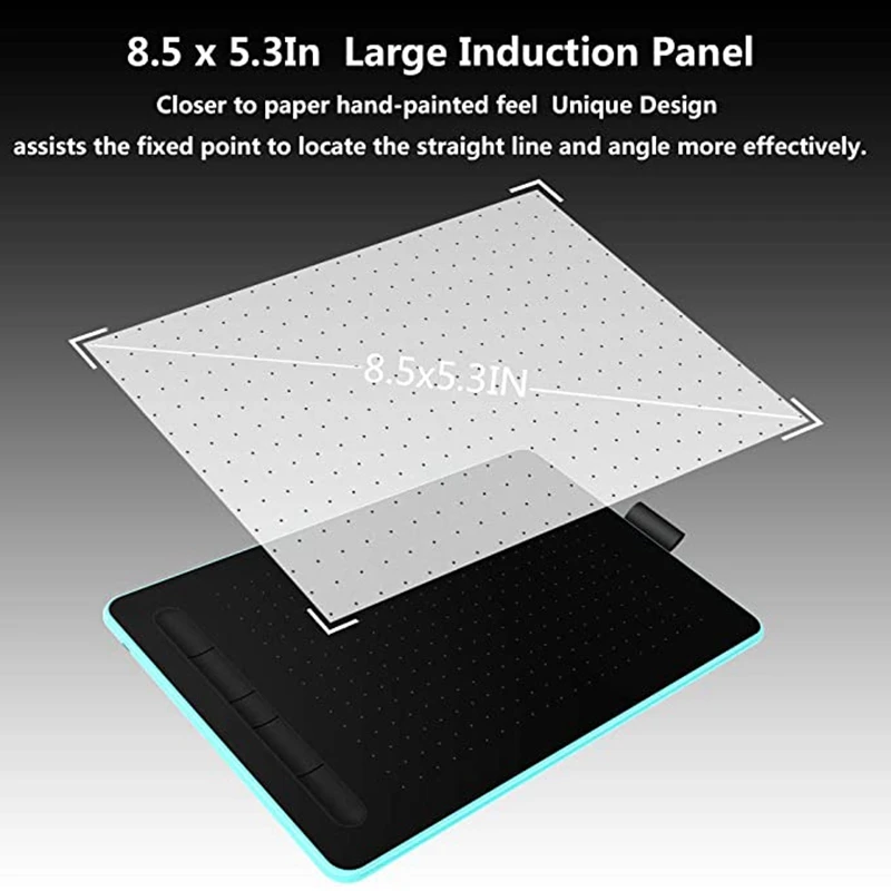 

Ultra-Thin image Drawing Tablet Digital Tablet with 5 Hotkeys, Best Gift for Artist, Designer(8192 Levels Pressure)