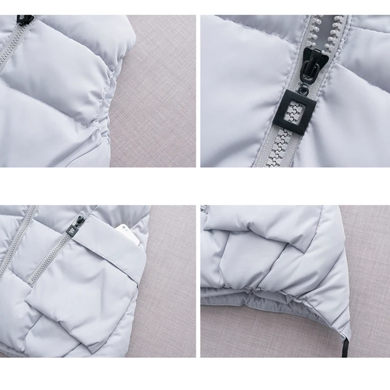 

Winter Warm Women Plus Size Slim Down Wasitcoat Korean Ribbon Decoration Big Pocket Vest Jacket Zipper Hooded Vest Camouflage