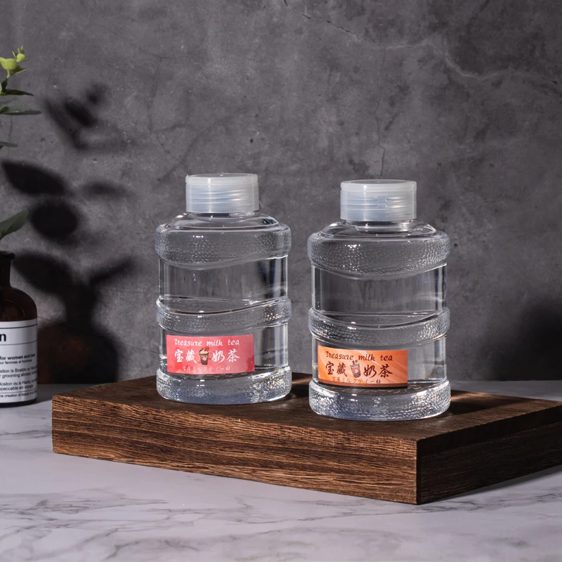 5 шт. прозрачная красная корзина для молока чая холодных напитков|Одноразовые