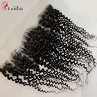 Кудрявые, вьющиеся, фронтальные, 13 х4, кружевные, с детскими волосами, естественного цвета, перуанские, 100% неповрежденные, человеческие волосы, 8-22 дюйма