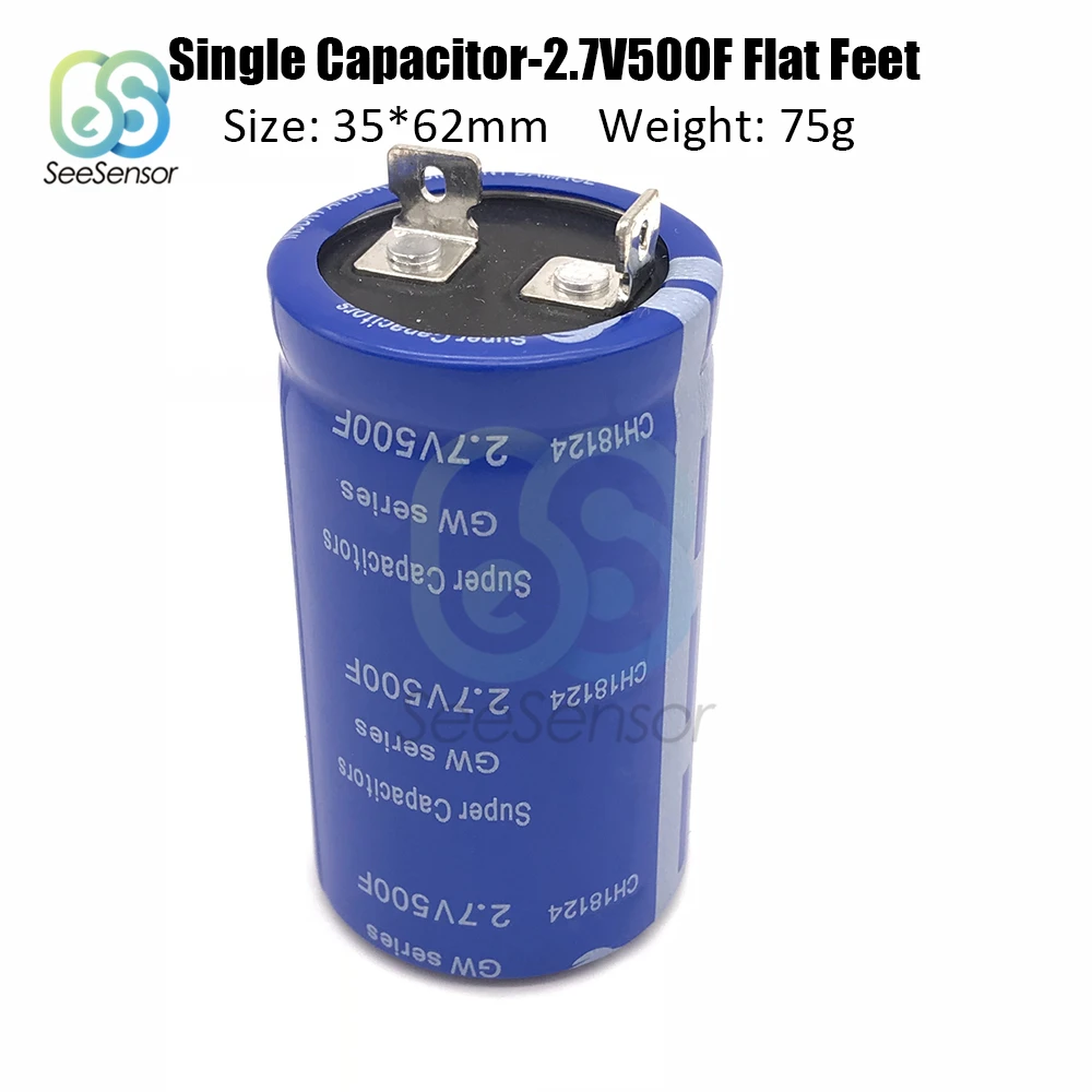 6 шт./компл. сверх яркий конденсатор 2,7 V 360F 400F 500F 2,85 V 700F супер конденсаторы с защитной платой для автомобиля авто блок питания