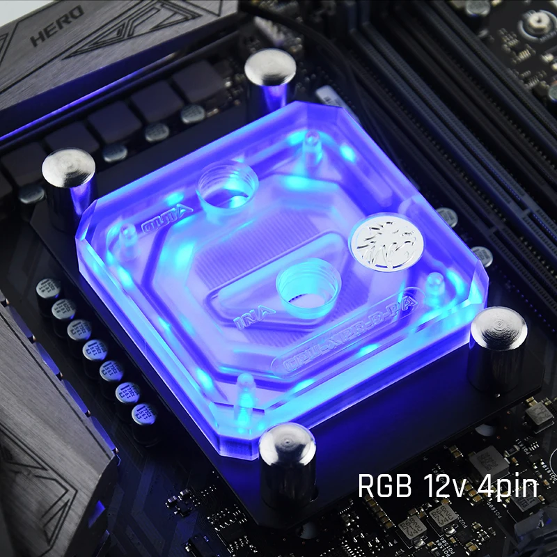 Bykski cpu-XPR-B-PA-V2-AM Матовый акриловый блок водяного охлаждения процессора для AM3/AM4 Ryzen3/5/7/ThreadRipper RGB(12v 4pin) RBW(5v 3pin - Цвет лезвия: RGB(12v 4pin)
