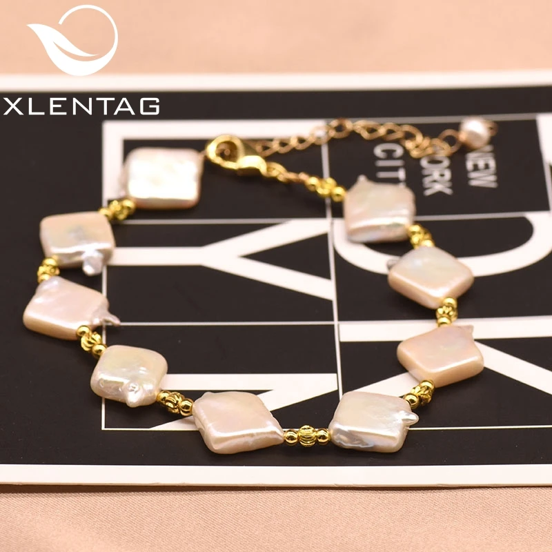 Женский браслет XlentAg из серебра 925 пробы с натуральным пресноводным жемчугом |