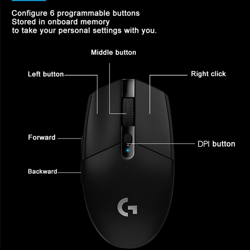 Logitech G304/G304 KDA LIGHTSPEED Wireless Gaming mouse lightweight portable HERO Sensor 12000DPI | Компьютеры и офис