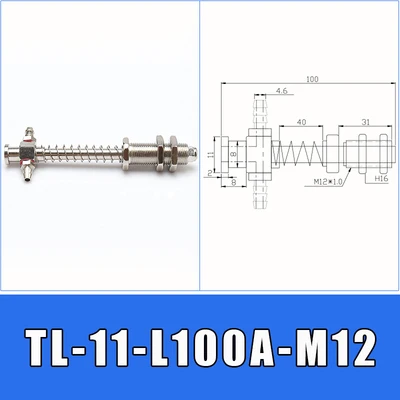 TL-11-L100A-M12 Большая голова 11 мм OD присоска манипулятор кронштейн для устройств аппаратные средства боковой хвост воздухозаборник Вакуумная присоска механическая рука M12 M10 - Цвет: TL-11-L100A-M12