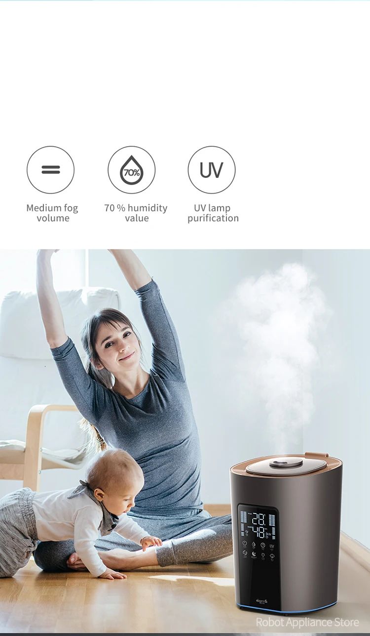 Увлажнитель Xiaomi 5L будет емкость на воде интеллект Постоянная Влажность очищает увеличение влажной бытовой спальни