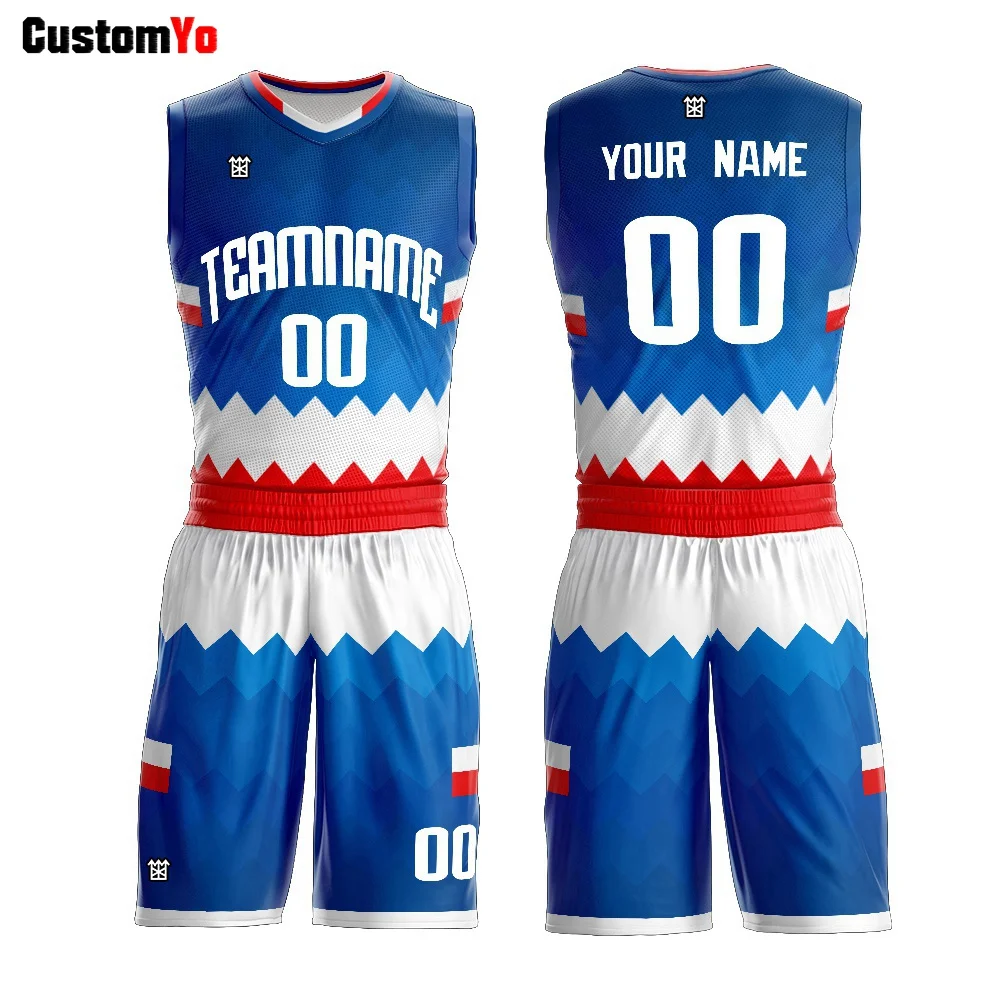 

Wholesale 100%polyester Team Wear Men High Quality Custom Basketball Jersey