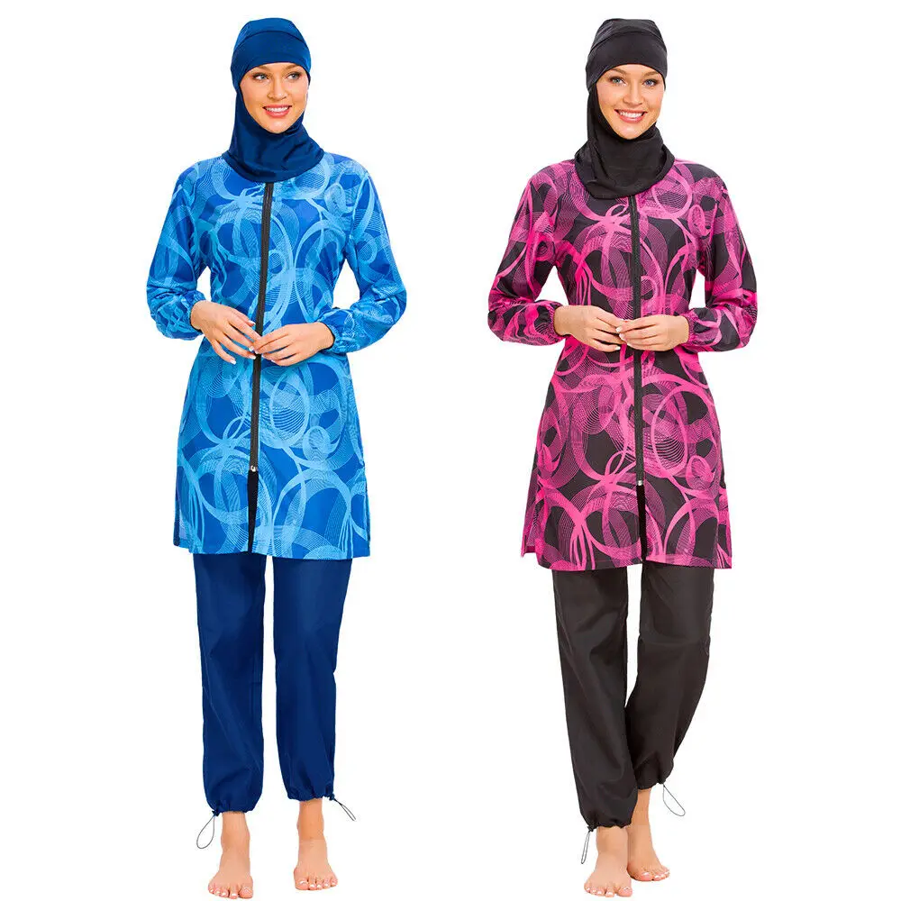 Женский скромный купальный костюм с длинным рукавом 3 шт.|Мусульманская одежда| |