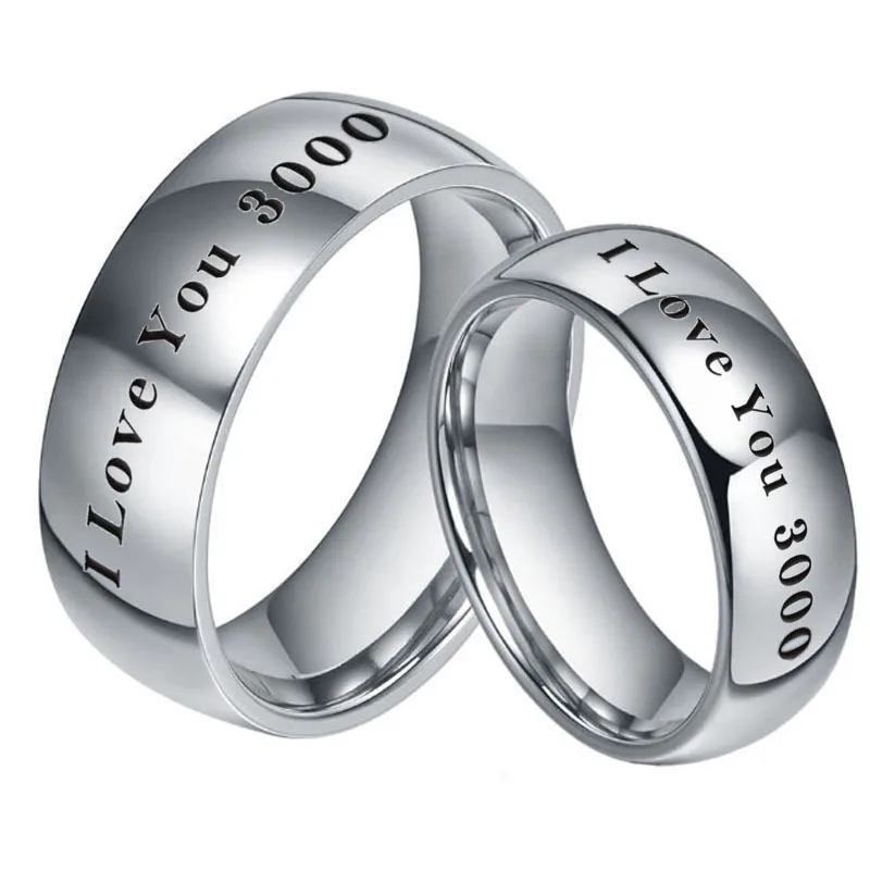 

Letter Women Ring I Love You 3000 Rings Man Wedding Couples Cute Fashion Ladies Jewellery Metal Silver Color Lovers Pierscionki