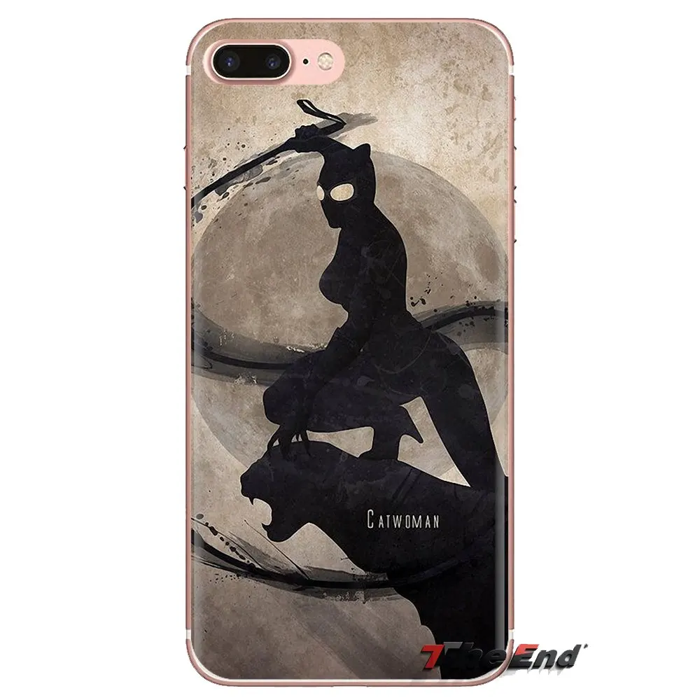 TPU Bag Case For Samsung Galaxy S2 S3 S4 S5 MINI S6 S7 edge S8 S9 Plus Note 2 3 4 5 8 Coque Fundas Cartoon marvel comic catwoman |