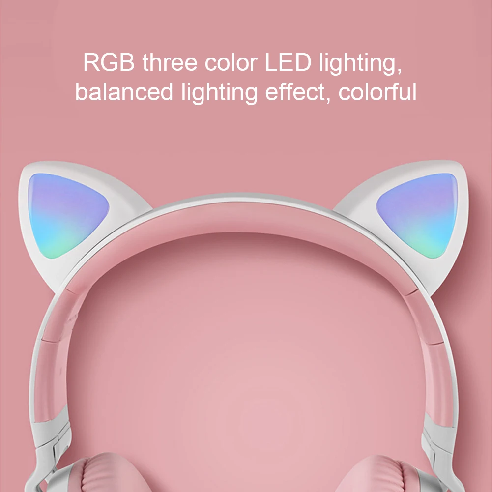 С милыми кошачьими ушками для девочек Bluetooth Беспроводной светодиодный