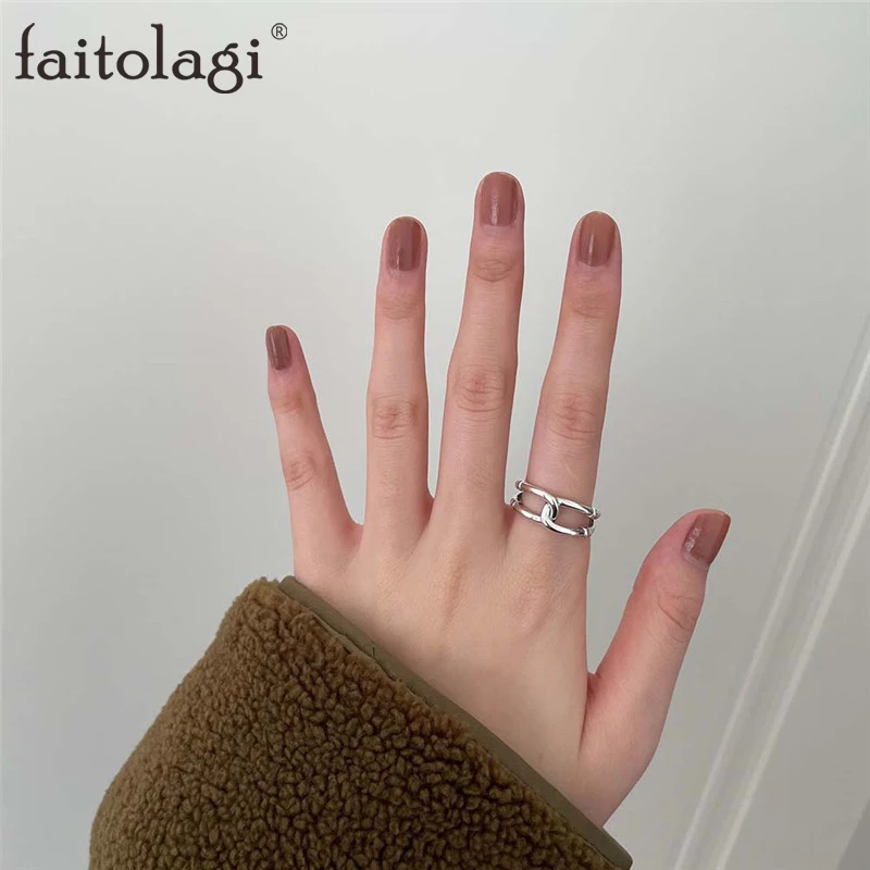 

Vintage Cross Knot Finger Rings For Women Punk Double Layer Cocktail Ring Goth Knuckle Opening Rings 2021 Trend Jewelry Girl