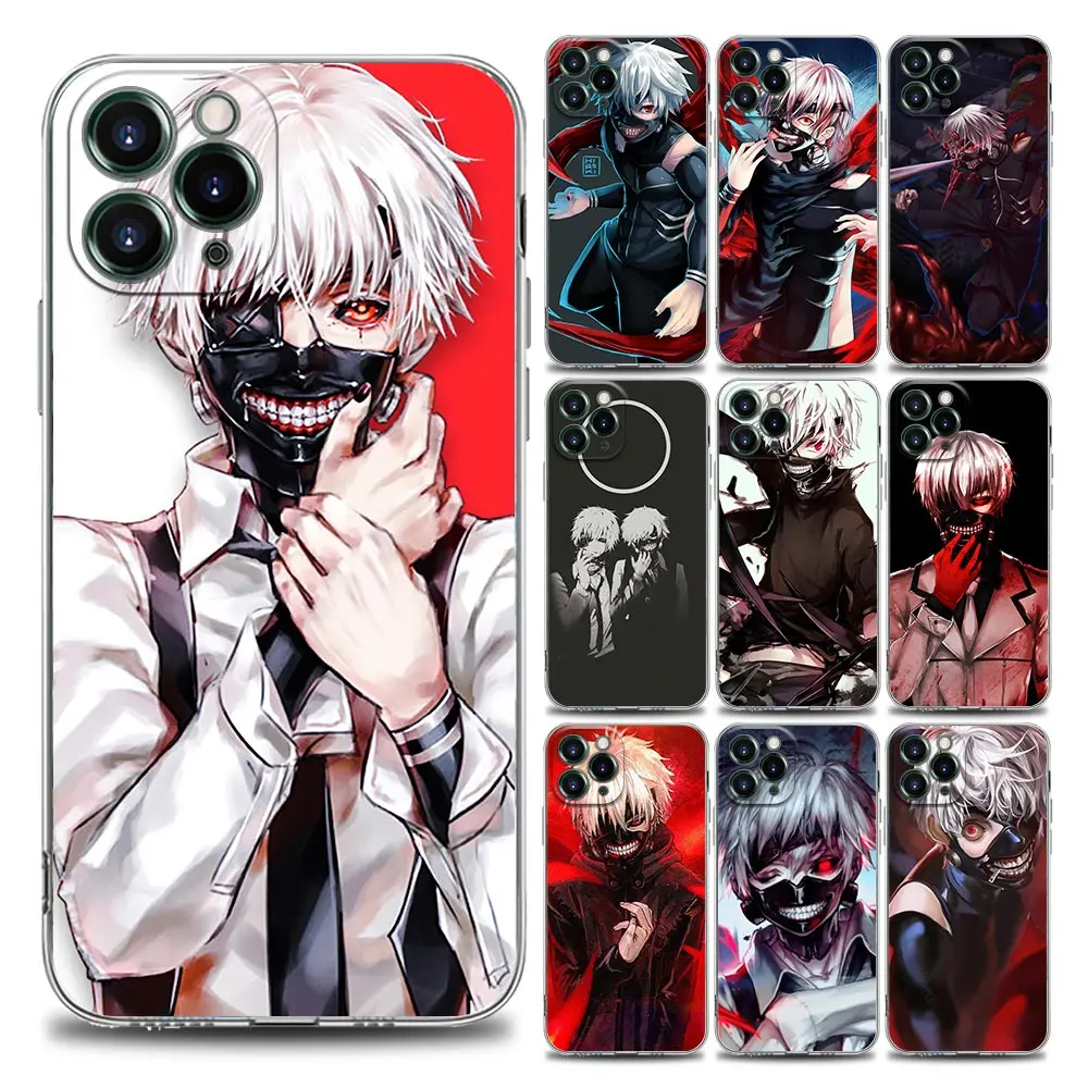 

Tokyo Ghoul Anime Kaneki Ken Transparent Phone Case for iPhone 11 12 13 Pro Max 7 8 SE XR XS Max 5 5s 6 6s Plus Soft Silicon TPU