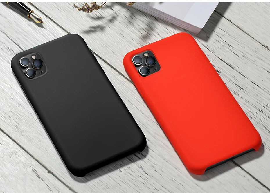 Жидкий силиконовый чехол HOCO для iPhone 11 Pro Max X XS Max XR, ультра тонкая задняя крышка, стильный премиум класса, роскошный бизнес