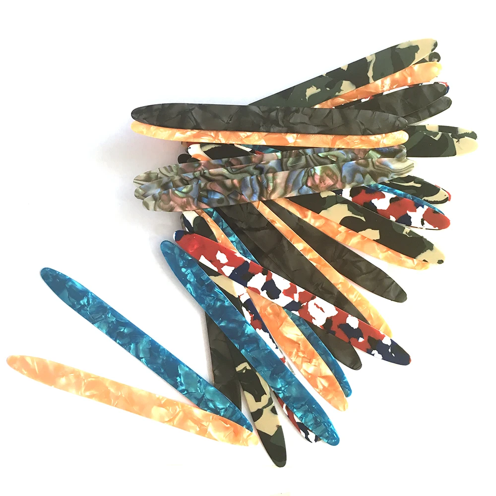 Много 24 шт целлулоидные палочки, толщина 0,71 мм, смешанные цвета