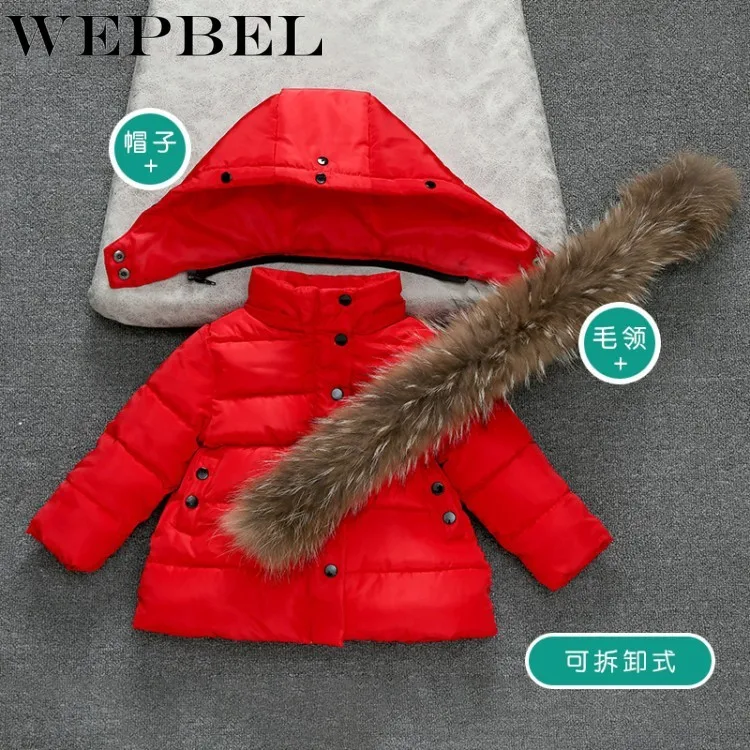 WEPBEL/детская одежда для девочек коллекция 2018 года новое зимнее хлопковое пальто