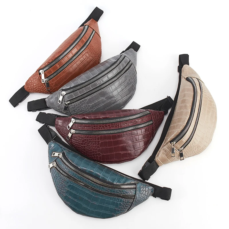 

belt bag waist packs for women designer brand Luxury bag High Quality crocodile women PU leather bag Fanny Pack message bag