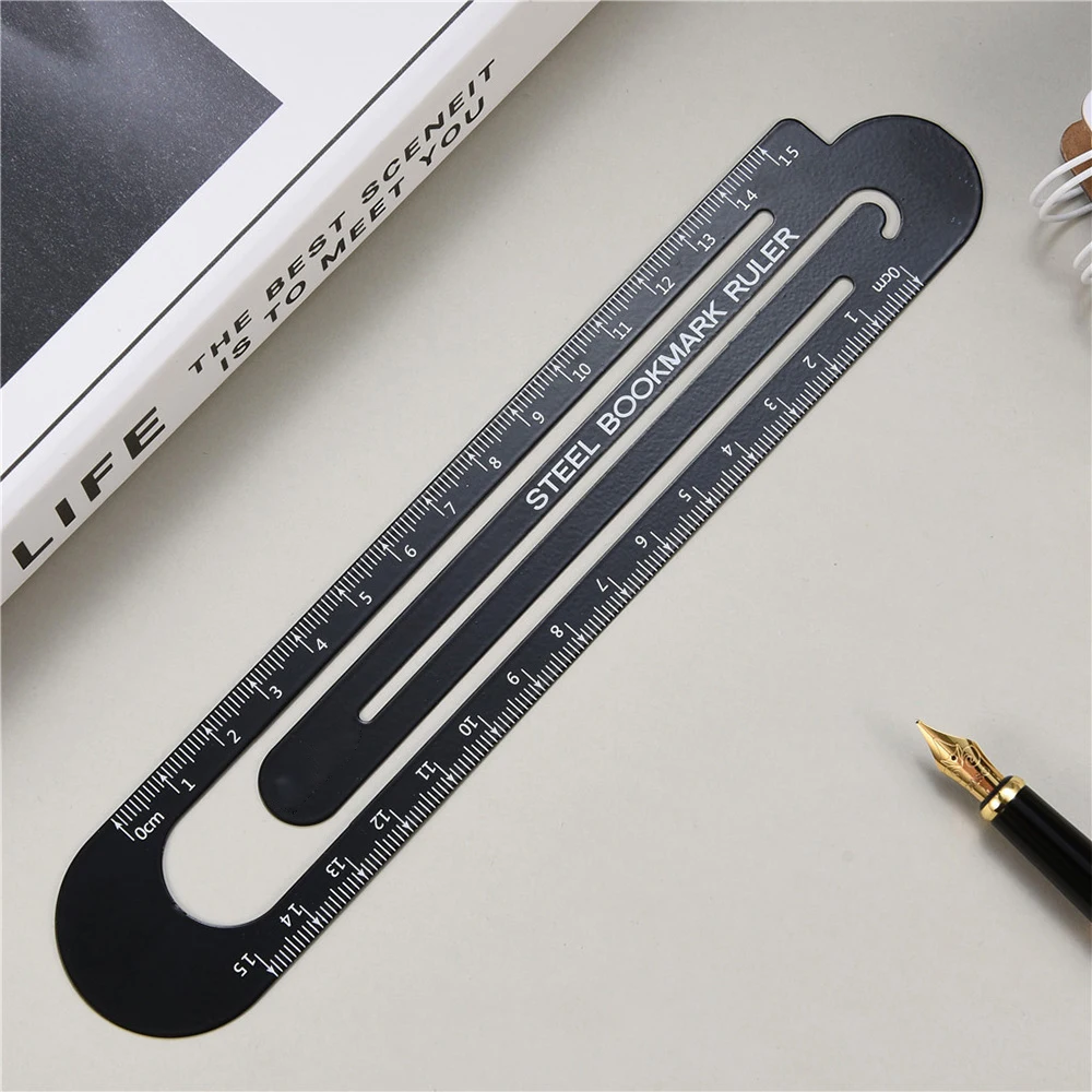 12cm15cm Высококачественная стальная линейка металлическая Закладка школьные