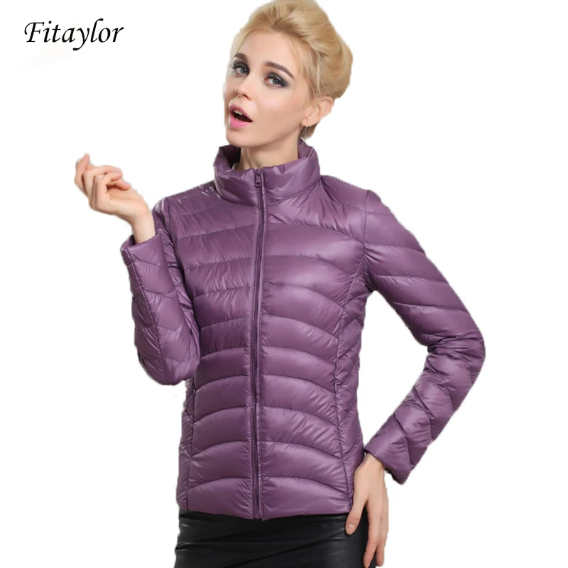 Куртка женская короткая на утином пуху весну осень|feminina|feminina inverno |