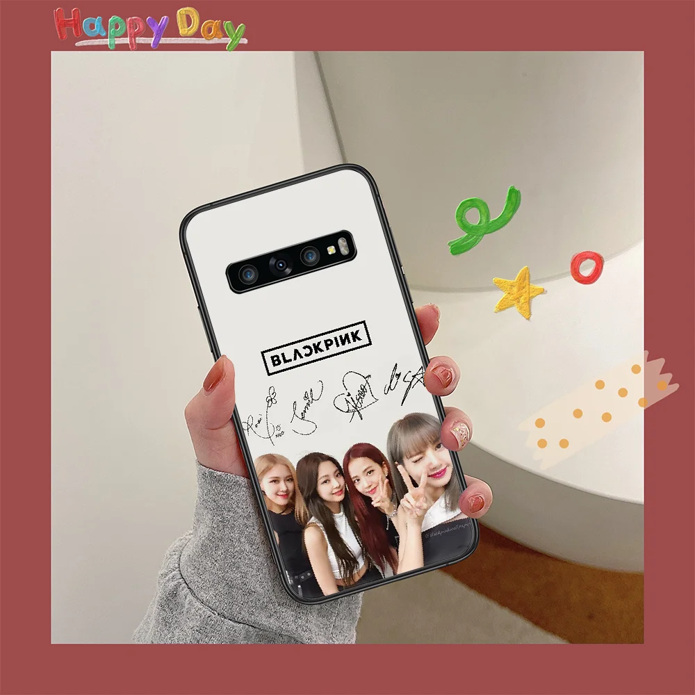 

BlackPinks Kpop Phone Case for Samsung Galaxy Note S 6 7 8 9 10 E 20 Ultra Edge Plus black Funda Silicone Prime 3D Bumper