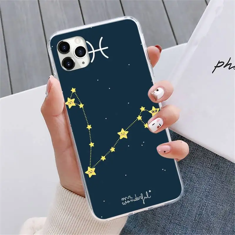 

constellations zodiac signs Phone Case For iphone 12 5 5s 5c se 6 6s 7 8 plus x xs xr 11 pro max mini