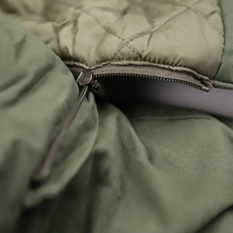 Куртка-бомбер мужская из 2020 хлопка с меховым капюшоном зимняя оливковая зеленая