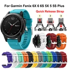 Ремешок для смарт-часов 2021, ремешок для Garmin Fenix 6 6S 6X Pro 5X 5 5S 3 3HR Forerunner 935 945, быстросъемный силиконовый браслет