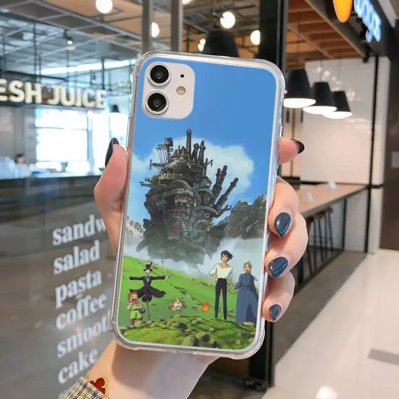 

Howl's Howls Moving Castle Phone Case Transparent for iPhone 11 12 mini pro XS MAX 8 7 6 6S Plus X 5S SE 2020 XR