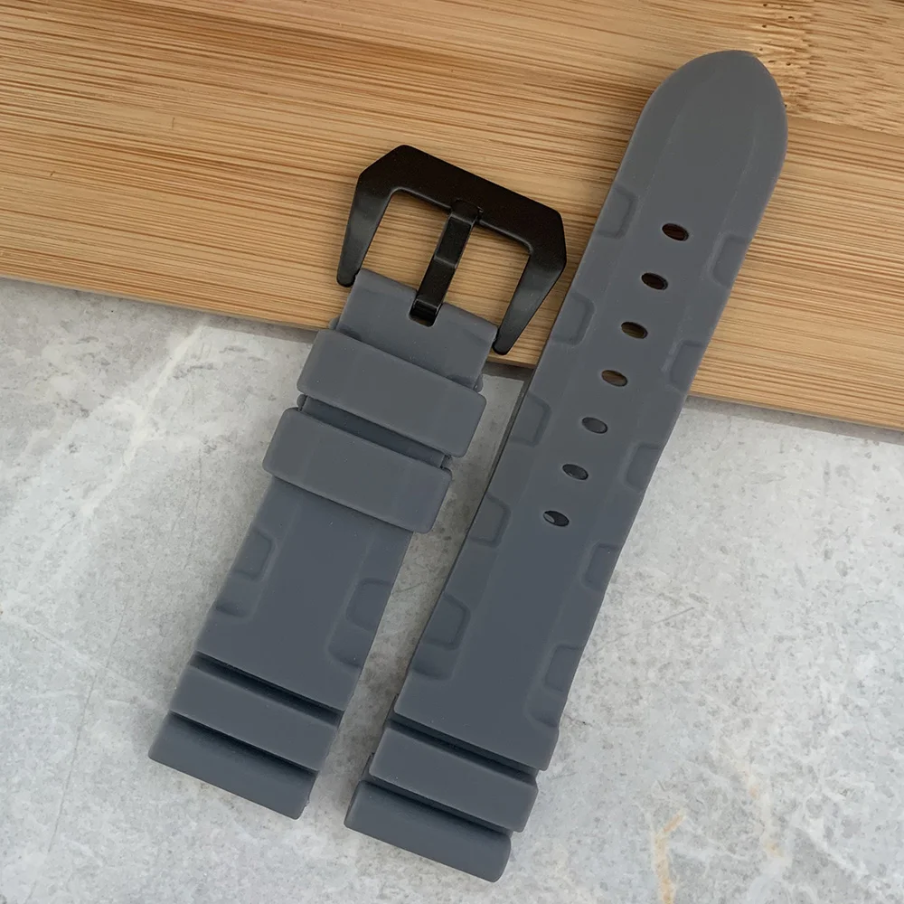 Ремешок для часов Panerai SUBMERSIBLE PAM 441 359 из мягкого силиконового каучука 24 мм 22 мм мужской аксессуар браслет.