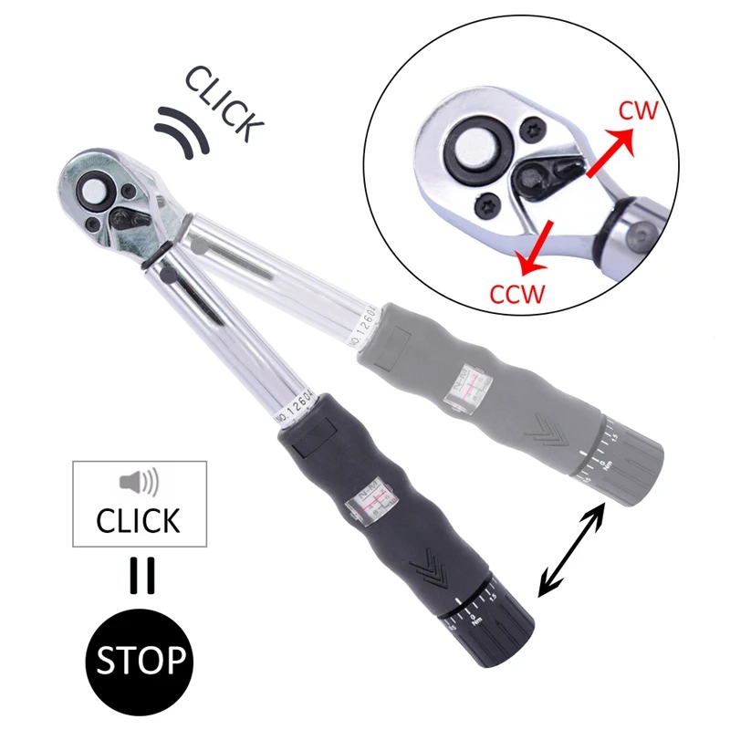 

1 Set 1/4Inch Dr 2-14Nm Bike Torque Wrench Set Bicycle Repair Tools Kit & 3Pcs Contour Gauge Duplicator Profile Gauge