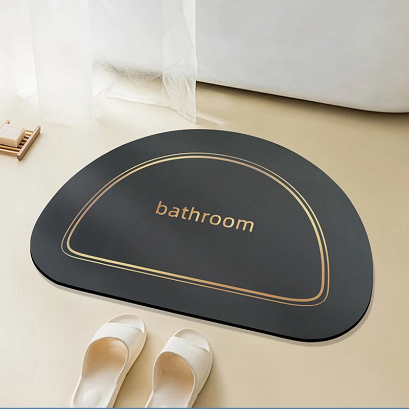 super absorbent mat household quick drying bathroom rug high quality door shower non slip carpet black round soft floor product free global shipping