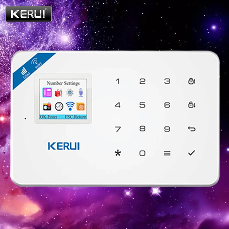 

KERUI W18 WIFI GSM Perimeter Protection Smart Alarm System TFT Color Screen Home Safety Call Push APP Remote Control Wireless