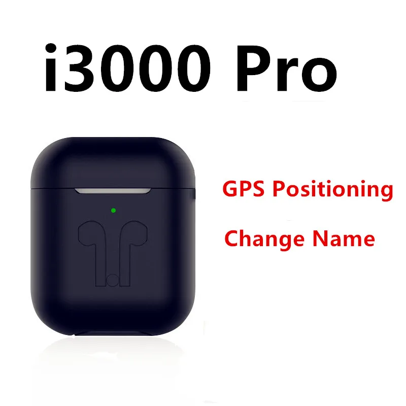 Для дропшиппинг i3000 Pro gps 1:1 размер беспроводной Bluetooth гарнитуры изменить имя PK h1 чип