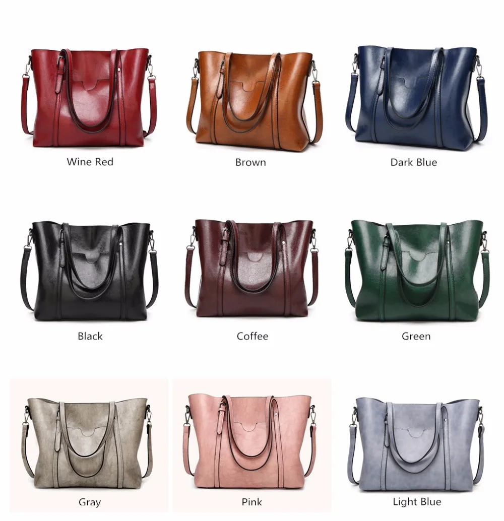 

Brand Leather Tote Bag Women Female Designer Shoulder Bags Casual Messenger Bag Fashion Ladies Purses Bolsas