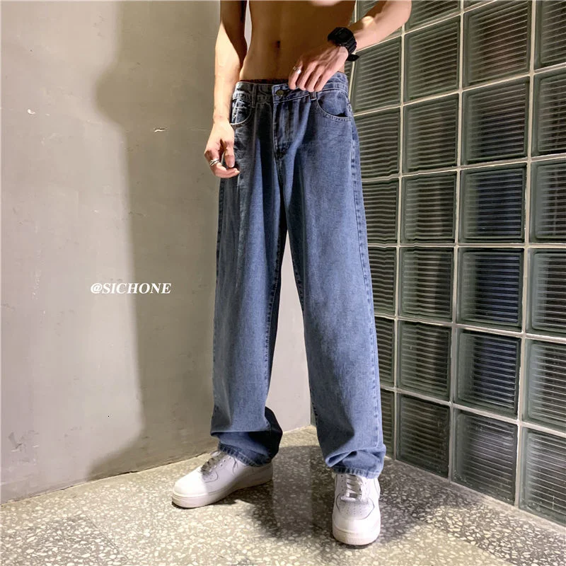 

Мужские повседневные Прямые джинсы Privathinker Ice, свободные однотонные модные брюки в стиле хип-хоп, уличная одежда