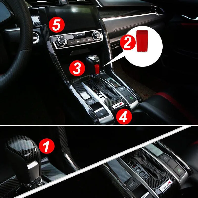 Углеродное волокно центр управления Автоматическая коробка переключения