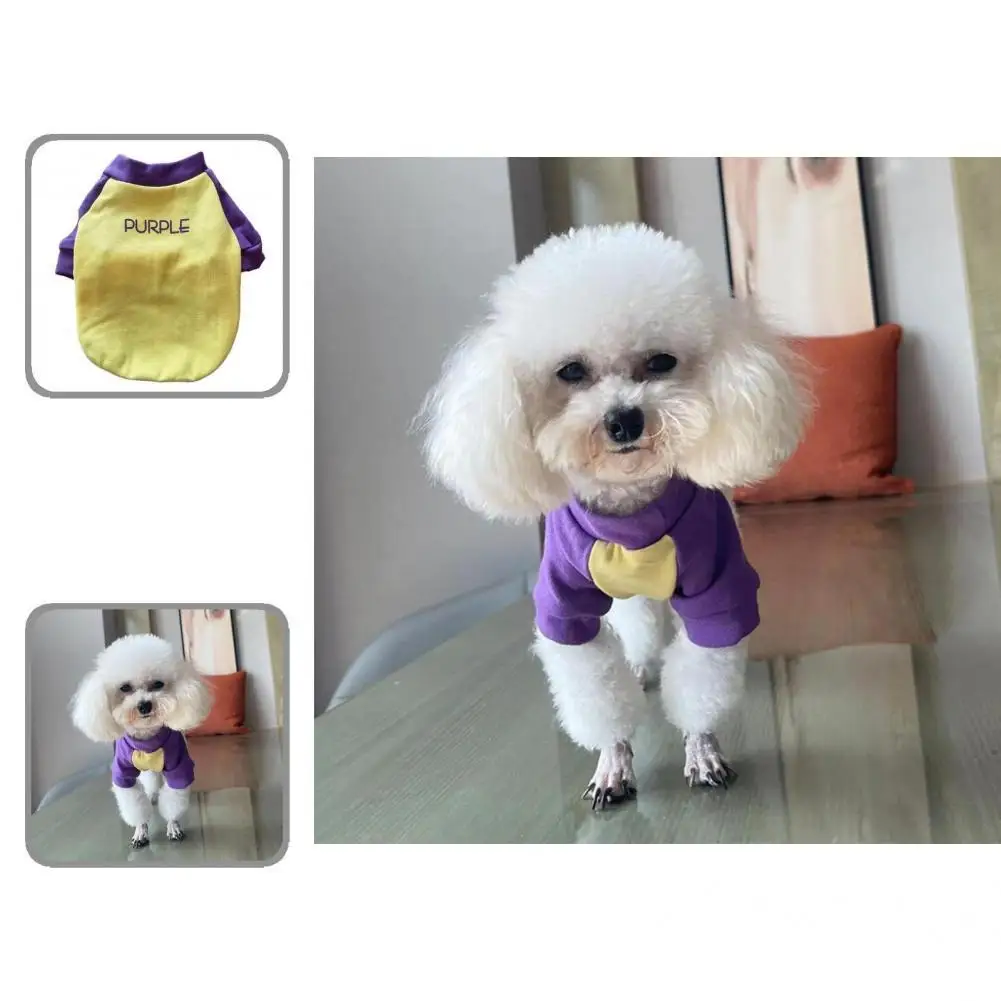 

Decorative Soft Texture Cartoon Pet Dogs Cats T-shirt Costume for Winter