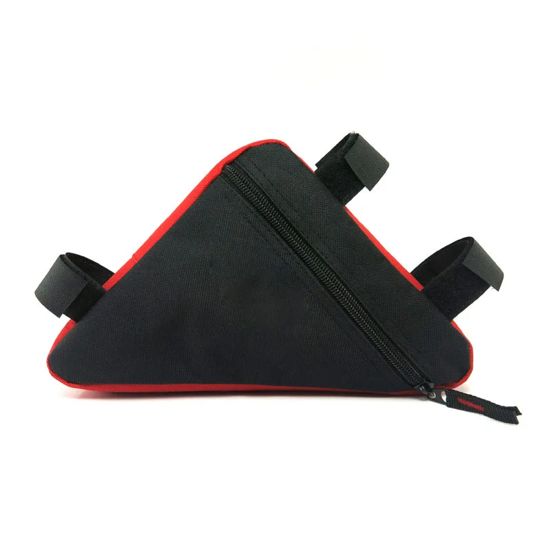 Black Red Велосипедная велосипедная сумка передняя труба рамка для телефона Водонепроницаемая велосипедная сумка треугольный чехол Рамка Держатель Аксессуары для велосипеда - Цвет: Black Red