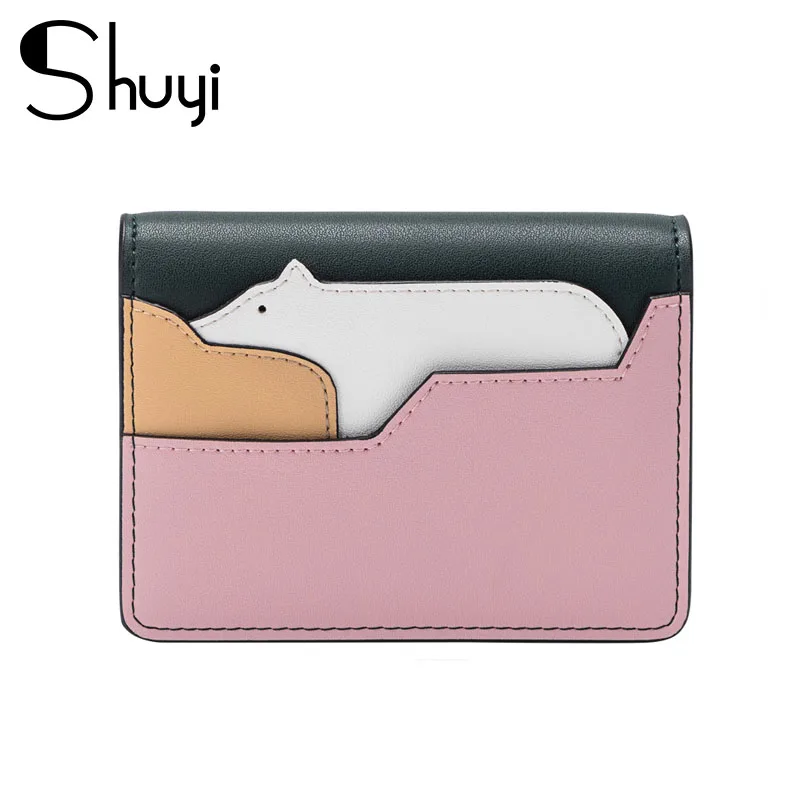 

Polar Bear Wallet Fashion Cowhide Cartoon Short High-quality Multi-function Student Card Bag Women's Wallets Women's Coin Purse