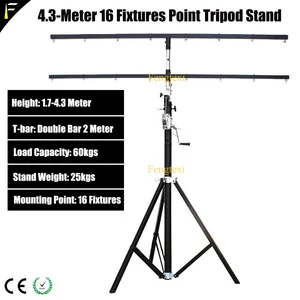 Профессиональный светильник для сцены, подъемный светильник Par, подъемный штатив с однойдвойной перекладиной 2 м, максимальная высота 4,3