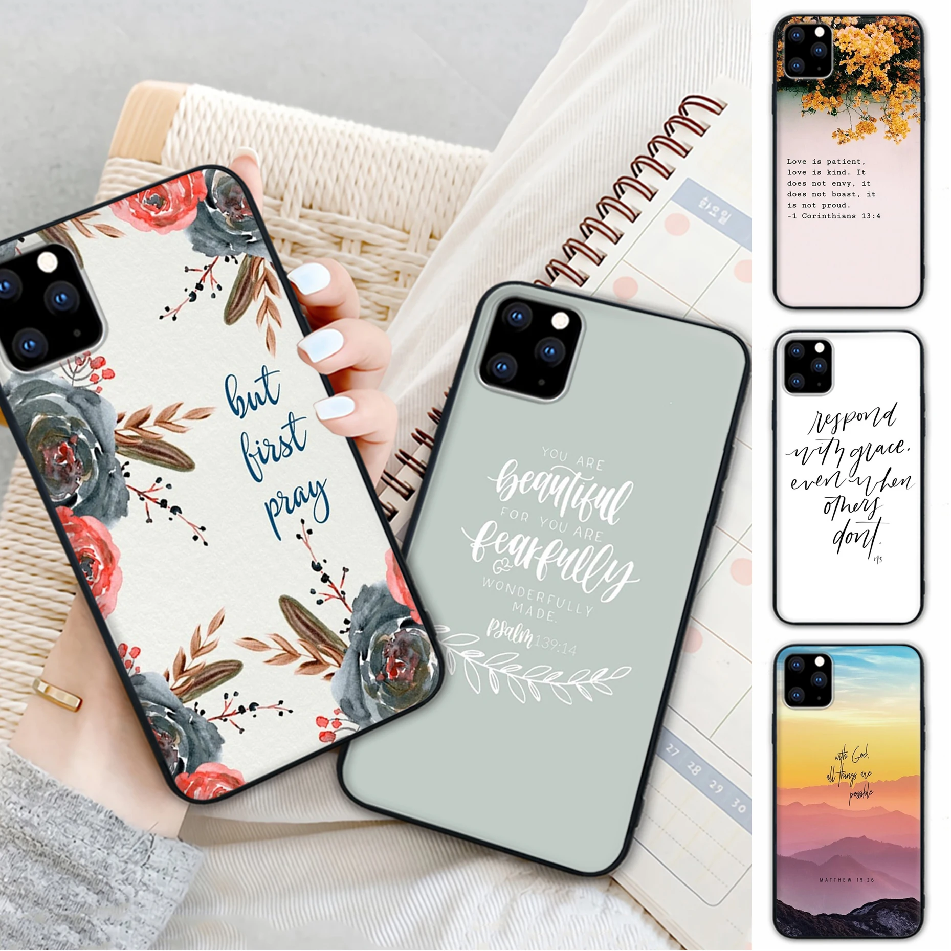 

Trendy Bible Verse Bling Mobile Phone Cover Case For Huawei Nova 5 T Y5 Y7 Y9 S Prime Mate 20 X 10 20 30 Lite Pro 9