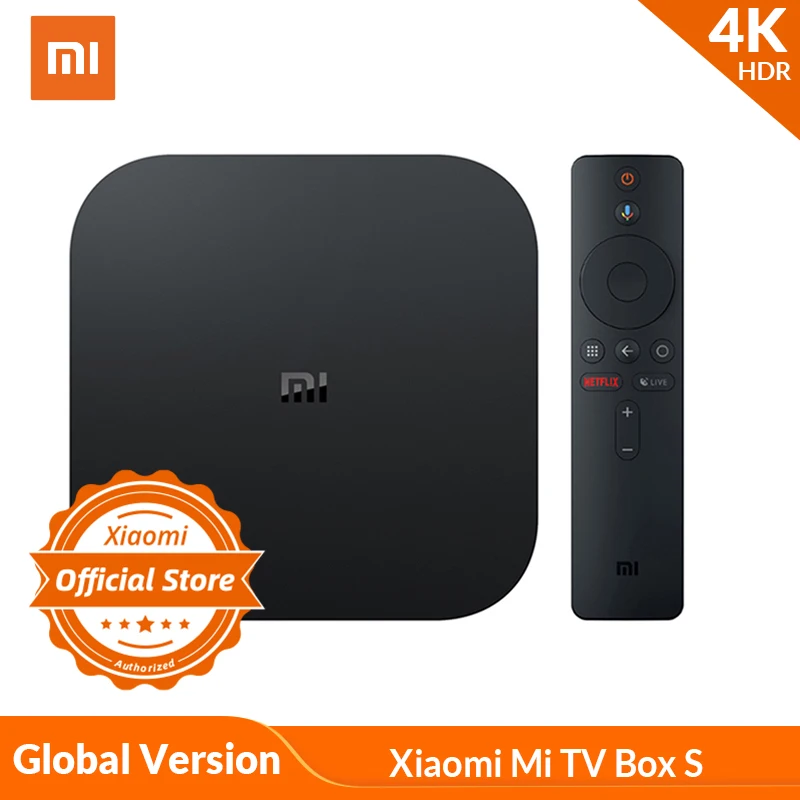 Глобальная версия Xiaomi mi tv Box S 4K HDR Android tv Strea mi ng медиаплеер и Google Assistant пульт дистанционного управления Smart tv mi Box S